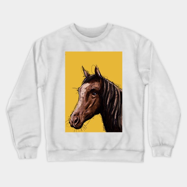 Chestnut Mare Horse Crewneck Sweatshirt by JuicyCreations